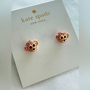 New Kate Spade Golden Monkey Paved Stud Earrings. New! In Rose Gold Color 😍👀